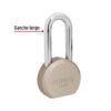 43337 - Candado redondo, 65mm, gancho largo, llave de puntos,blister