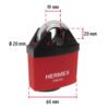 43341 - Candado de hierro 65 mm gancho protegido, llave anti-ganzúa
