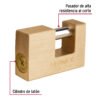 43353 - Candado antipalanca, 75mm, cuerpo de latón, llave tetra