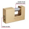 43354 - Candado antipalanca, 75mm, cuerpo de latón, llave puntos