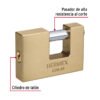 43356 - Candado antipalanca, 65mm, cuerpo de latón llave tradicional