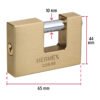 43356 - Candado antipalanca, 65mm, cuerpo de latón llave tradicional