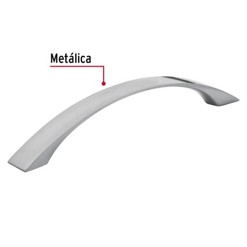 43377 - Jaladera de 128mm, línea Moderna, níquel, HERMEX