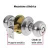 43451 - Cerradura tipo oval para entrada, cromo mate, HERMEX