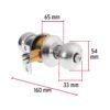 43452 - Cerradura tipo oval para recámara, cromo mate, HERMEX