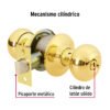 434561 43456 - Cerradura tipo oval para baño, latón brillante, HERMEX