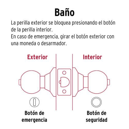 434562 43456 - Cerradura tipo oval para baño, latón brillante, HERMEX