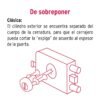43483 - Cerradura sobreponer izq 2 barras clásica, llave tradicional