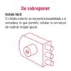 43488 - Cerradura sobreponer 3 barras instalafácil, llave puntos