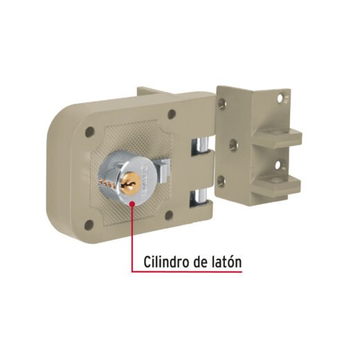 43490 - Cerradura sobreponer, puerta corrediza, instala-fácil, der.