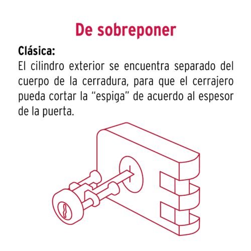 43492 - Cerradura sobreponer, puerta corrediza, mariposa, derecha