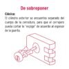 43495 - Cerradura sobreponer, puerta corrediza, clásica, izquierda