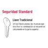 435004 43500 - Cerradura de barra libre con 2 llaves estándar, HERMEX