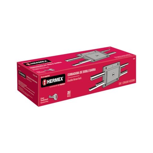 43501 - Cerradura doble barra, doble cerrojo, HERMEX