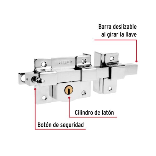 435171 43517 - Cerradura de barra libre, derecha, blíster, HERMEX