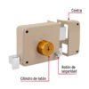 43528 - Cerradura sobreponer derecha clásica, llave tetra, caja