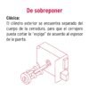 43529 - Cerradura sobreponer derecha clásica, llave tetra, blíster