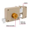 43529 - Cerradura sobreponer derecha clásica, llave tetra, blíster