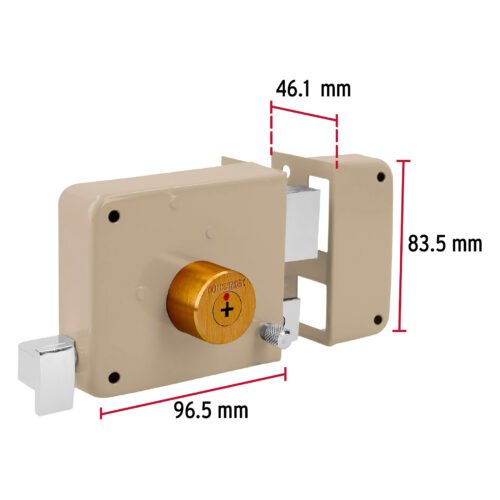 43529 - Cerradura sobreponer derecha clásica, llave tetra, blíster