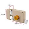 43530 - Cerradura sobreponer izquierda clásica, llave tetra, caja