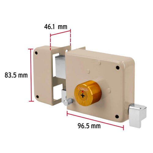 43530 - Cerradura sobreponer izquierda clásica, llave tetra, caja