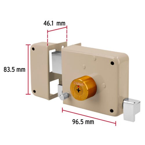 43531 - Cerradura sobreponer izquierda clásica, llave tetra, blíster