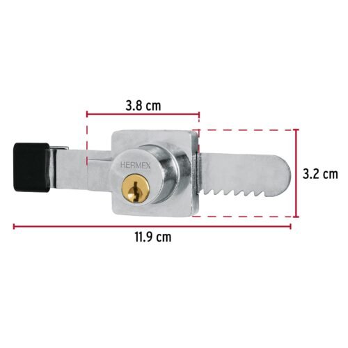 43535 - Cerradura para vitrina, HERMEX