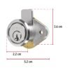 43558 - Cerradura para mueble, modelo 21, cromo, HERMEX