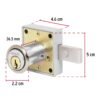 435591 43559 - Cerradura para mueble, modelo 25, cromo, HERMEX