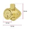 435662 43566 - Cerradura para mueble, modelo 21, latón, HERMEX