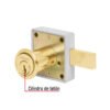 435674 43567 - Cerradura para mueble, modelo 25, latón, HERMEX