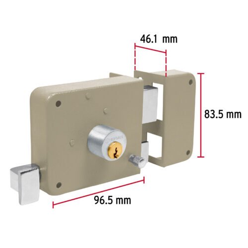 43576 - Cerradura sobreponer der instala-fácil, tradicional, caja