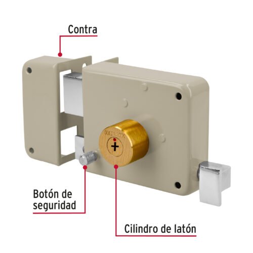 43577 - Cerradura sobreponer izq instala-fácil, llave tetra, caja