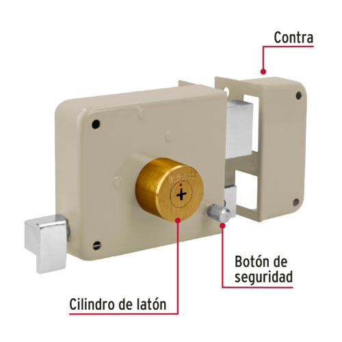 43578 - Cerradura sobreponer der instala-fácil, llave tetra, caja
