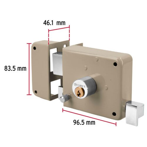 43582 - Cerradura sobreponer izq clásica, llave tradicional, blíster