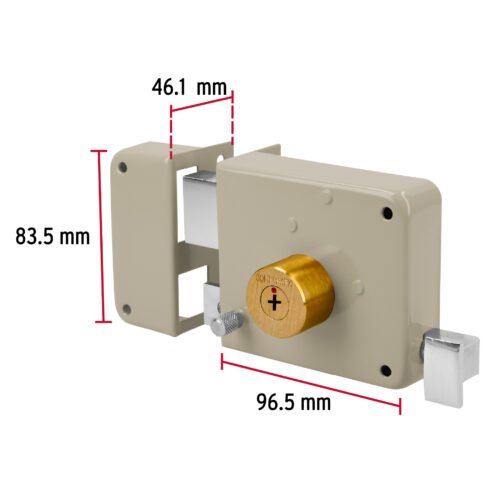 43586 - Cerradura sobreponer izq instala-fácil, llave tetra, blíster