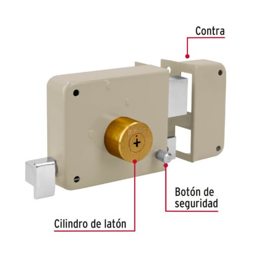 435876 43587 - Cerradura sobreponer der instala-fácil, llave tetra, blíster