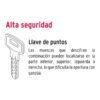 43597 - Cerrojo llave-llave latón antiguo, llave de puntos, HERMEX