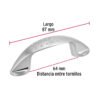 43619 - Jaladera de 64mm, línea Elipse, níquel, HERMEX