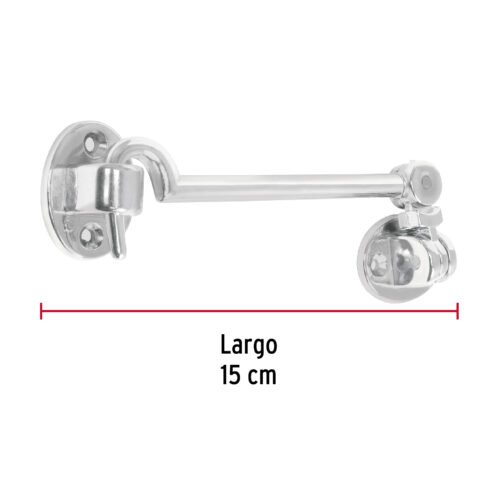 43646 - Gancho cromado para puerta, HERMEX