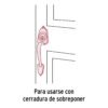 436503 43650 - Chapetón metálico para puerta, acabado latón brillante