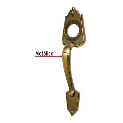 436511 43651 - Chapetón metálico para puerta, acabado latón antiguo