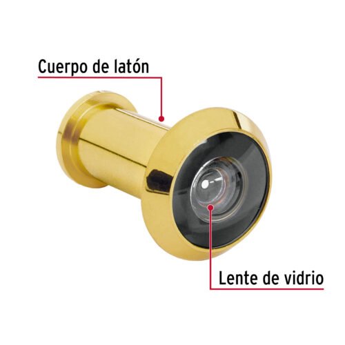 436721 43672 - Mirilla de seguridad acabado latón, HERMEX