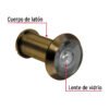 43673 - Mirilla de seguridad acabado latón antiguo, HERMEX