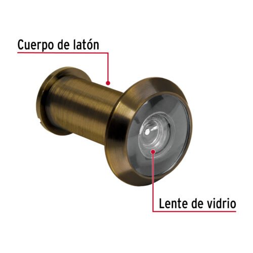 43673 - Mirilla de seguridad acabado latón antiguo, HERMEX