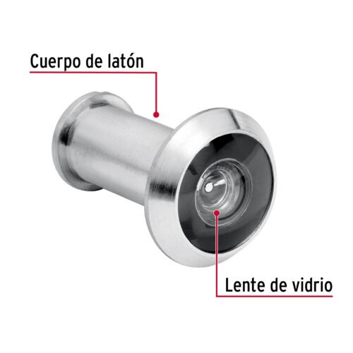 43674 - Mirilla de seguridad acabado cromo mate, HERMEX