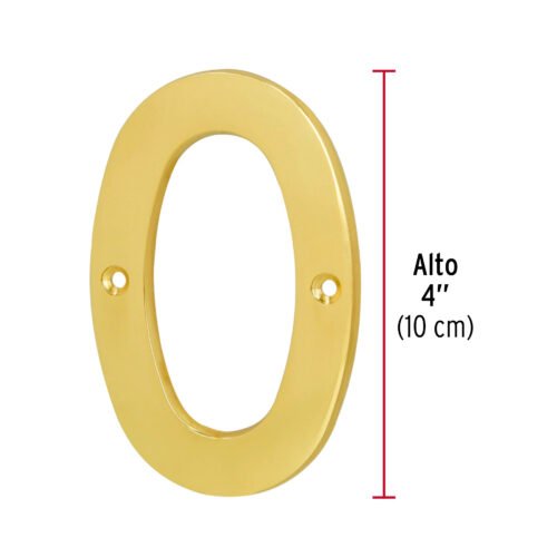 436782 43678 - Número 0 de latón sólido 4", HERMEX