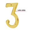 43681 - Número 3 de latón sólido 4", HERMEX