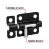 436932 43693 - Pasador de barril 2" de acero acabado negro, HERMEX
