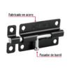 436951 43695 - Pasador de barril 4" de acero acabado negro, HERMEX
